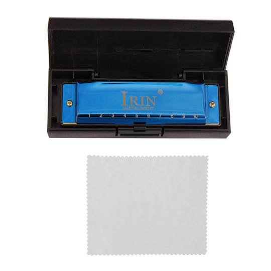 IRIN C-160 Blues Sleutel van C Harmonica 10 Gaten 20 Tunes Mondharmonica Koper Harmonica met Doos Wind Instrumenten