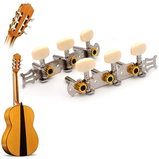 1Set 3L 3R Classical Guitar String Stemsleutels Tuners Machine Heads Open Gear Guitarra Gitaar Onderdelen & Accessoires