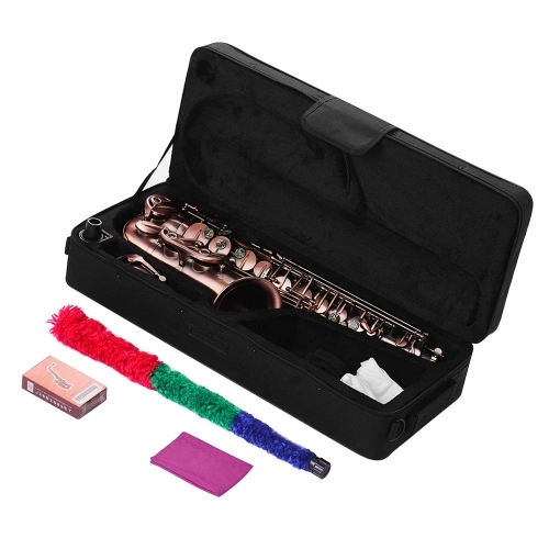 Muslady High Grade Rotbronze Bent Eb Alto Saxophon