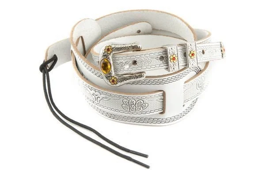 Gretsch Vintage Ledergurte für Gitarren White