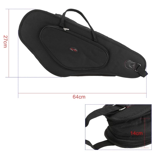 600D verdicken gepolsterter wasserbeständigen Alt-Saxophon Sax Bag RS 15mm Schaum hart Board doppeltem Reißverschluss verstellbarer Schultergurt-Hauptfach mit