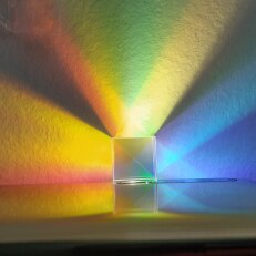 28*28*28Mm Cross Dichroic X Cubic Prisma Optische Glas Vierkante Prism Rgb Synthesizer Separator Party Thuis decoratie