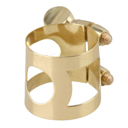 Yibuy Goud Metalen Sopraan Rietbinder Met Dubbele Schroeven Passen