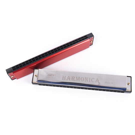 Professionele 24 Gat Van C Spelen Harmonica Tremolo Mondharmonica Dubbele Rij Harmonica Voor Musical Beginner