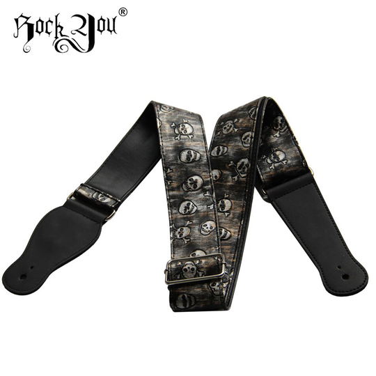 Schedel Duivel Rock U Gitaarband Verbreding Folk Gitaar Bandjes Gitaar Strap Elektrische Bas Strap