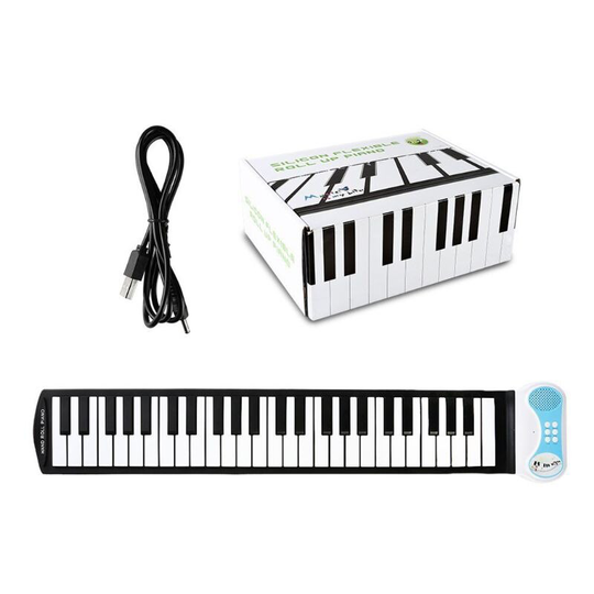 37 toetsen Roll Up Portable Electronic Keyboard Piano Flexibele Kids Piano Toetsenbord met Luidspreker voor Beginners Jongens Meisjes Blauw