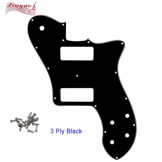 Pleroo Custom Gitaar Onderdelen Voor ONS FD 72 Tele Deluxe Reissue Gitaar Slagplaat Met P90 Humbucker Vervanging 3 Ply Black