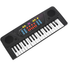 Kids Kinderen 37 Belangrijke Elektronische Keyboard Piano Muzikaal Speelgoed Record Microfoon Mic, Zwart + Wit