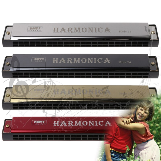 Professionele 24 Hole Harmonica Mond Metalen Orgel Voor Beginners 62KF