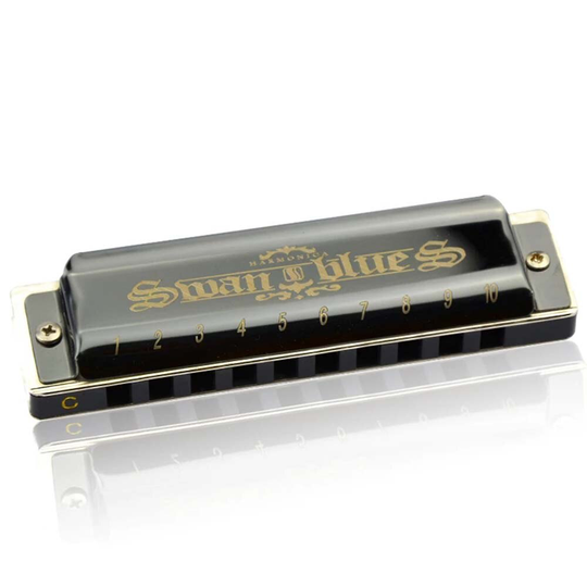 Swan Diatonische Harmonica 10 Gaten 20 Tinten Zwaan Blues Harp mond Organen Key C ABS Kam Muziekinstrumenten Voor Beginners SW1020W