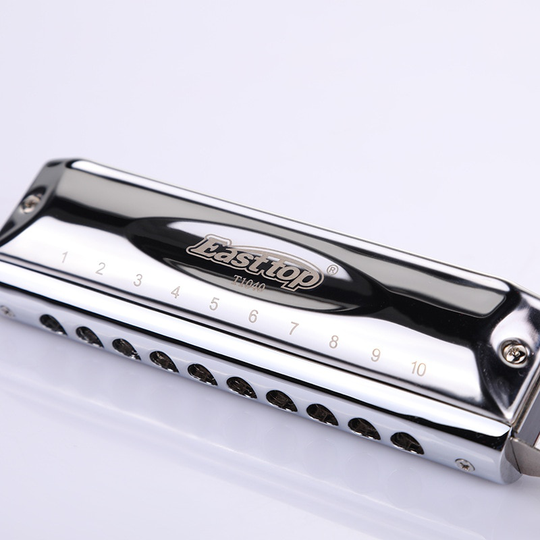 Easttop Chromatische Harmonica 10 Holes Harp Mondharmonica Key C Abs Kam Zilver Professionele Muziekinstrumenten T1040 Made In China