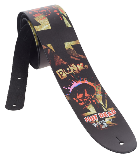 Perri's Leathers 11026 ALCHEMY Guitar Strap Punk's Not Dead