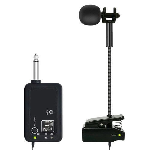 UHF Wireless Instruments Mikrofon Saxophon Mikrofon Sender Empfänger Set Plug & Play Tonabnehmer für Trompete Trumbone