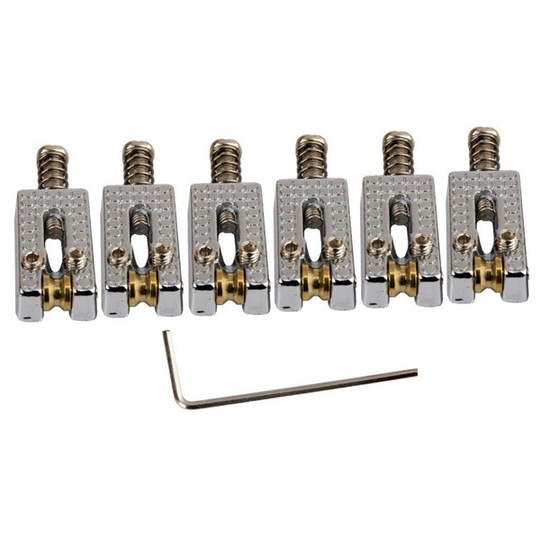 6 Roller Brug Tremolo Zadels Met Sleutel Voor Strat Tele Elektrische Gitaar