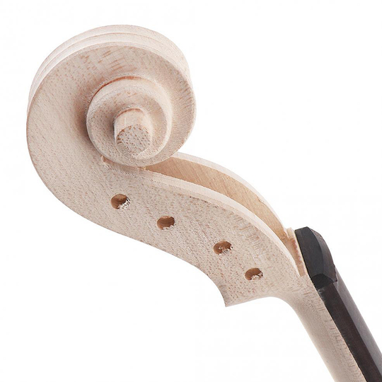 4/4 Size Maple Viool Nek Ebben Toets Viool Diy Kit Met Hand Gesneden Scroll