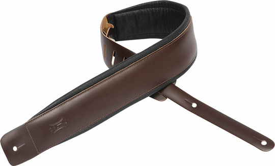 Levys DM1PD-DBR Ledergurte für Gitarren Brown