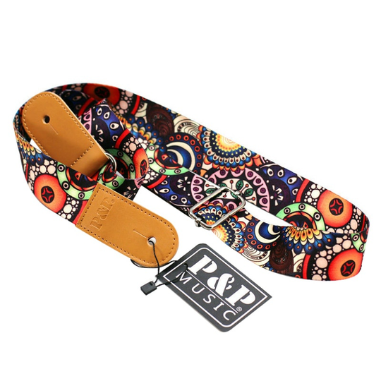 Gitaarband Bas Bandjes Riem Gitaar Onderdelen Diagonaal Overspanning Polyester Print Ukulele Strap Gitaar Onderdelen & Accessoires