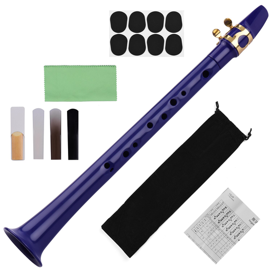 11-Gat Mini Pocket Saxofoon Abs Met Alto Mondstuk Ligatuur 4Pcs Riet 8Pcs Pads Vinger Grafieken Schoonmaken doek Draagtas