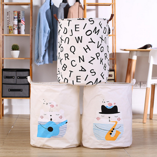 Opvouwbare Wasmand Bag Doek Organizer Picknick Manden Print Organizer Wasmand Voor Speelgoed Vuile Kleren