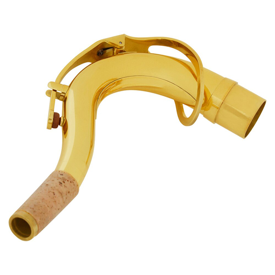 Saxofoon Hals Connector Messing Materiaal Goudlak Saxofoon Bocht Hals Voor Tenor Sax Muziekinstrument Accessoires 27.8Mm