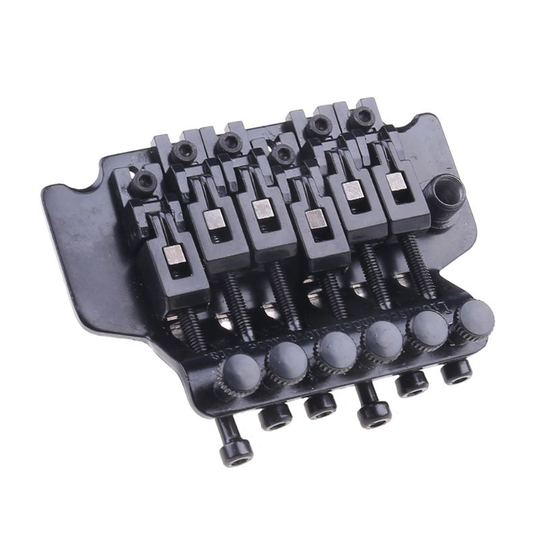 1 Set Zwart Tremolo Bridge Dubbele Vergrendeling Systeem Getrokken Elektrische Gitaar Strings Bridge Gitaar Onderdelen