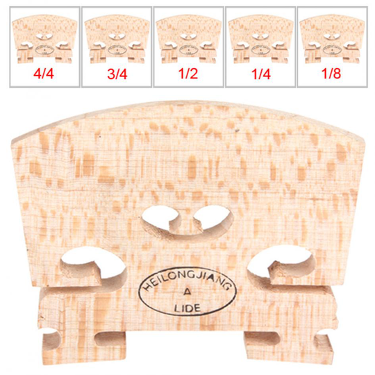 Maple Wood Viool Brug Regelmatige Type 1/8 & 1/4 & 1/2 & 3/4 & 4/4 Size Muziekinstrumenten