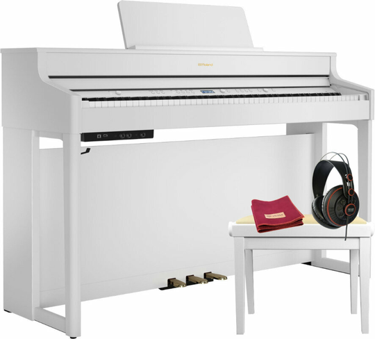 Roland HP 702 Polished White SET Weiß Digital Piano
