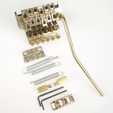Elektrische Gitaar Tremolo Bridge Systemen Gouden Dubbele Vergrendeling Rand Met Whammy Bar Voor Elektrische Gitaar Onderdelen Accessoires