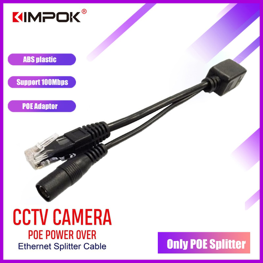 Kimpok Poe Adapter Kabel RJ45 Injector Kit Tape Gescreend Passieve Power Over Ethernet12-48v Synthesizer Separator Combiner