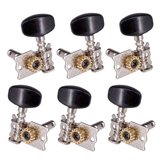 6 Stuks Silver 3L3R Tuners Stemsleutels Voor Akoestische Gitaar Vervangende Onderdelen