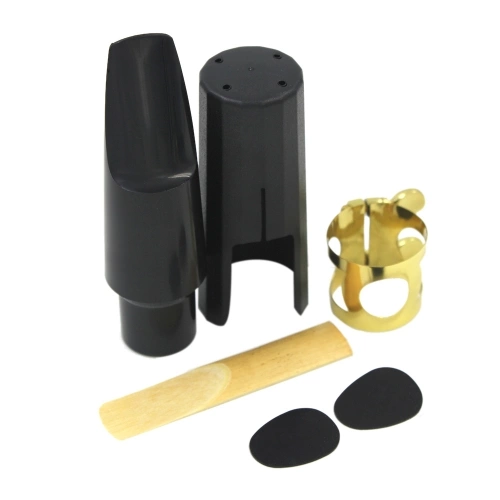 Tenor Sax Saxophon Mundstück Kunststoff mit Cap Metallschnalle Reed Mundstück Patches Pads Kissen