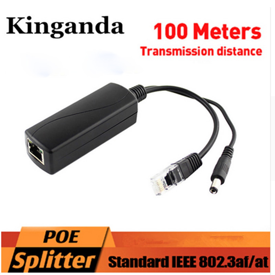 Poe Adapter Kabel RJ45 Injector Splitter Kit Tape Gescreend Passieve Power Over Ethernet 48V-12V 2A Synthesizer separator Combiner