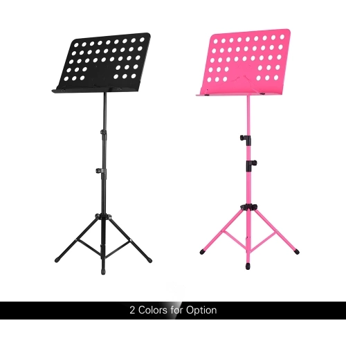 Portable Metal Music Stand Abnehmbare Musikinstrumente für Klavier Violine Gitarre Noten schwarz