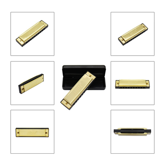 10-Hole 20-Tone Harmonica Bruce Jazz Rock Folk Muziek Harmonische Harmonica Gouden Zilveren Harp Instrument