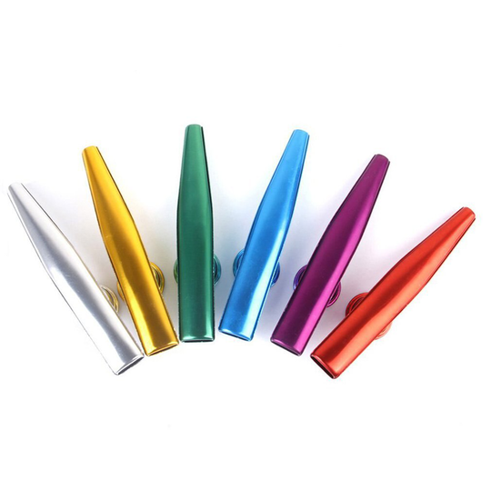 1Pc Metalen Kazoo Met 5 Kazoo Fluit Membraan Mond Fluit Harmonica Voor Beginners Kids Adult Party Muziekinstrument