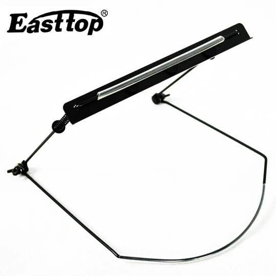 Easttop 24 Gaten Harmonica Hals Holder Mond Orgel Stand Harmonica Harp Rack-Metalen Zwarte