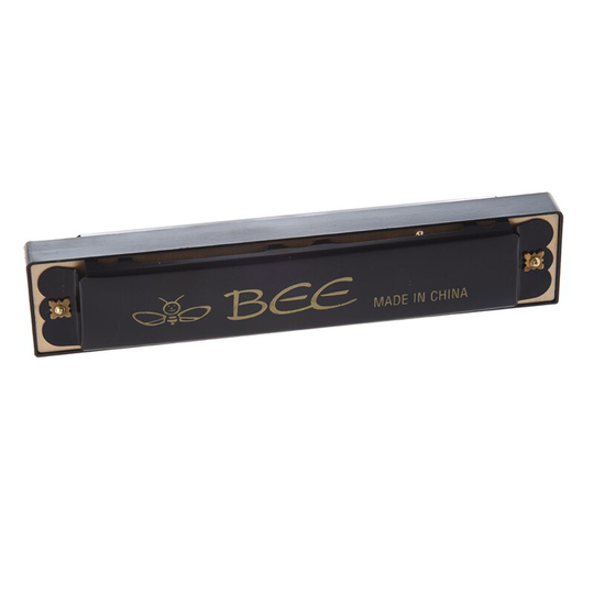 -Kids Kinderen Muziekinstrument 32 Gaten Metalen Bee Harmonica Mondharmonica Zwart