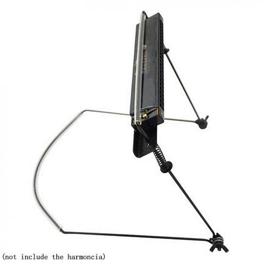 Universele 10 Gaten Ijzeren Harmonica Hals Holder Verstelbare Mond Orgel Stand Harmonica Harp Rack