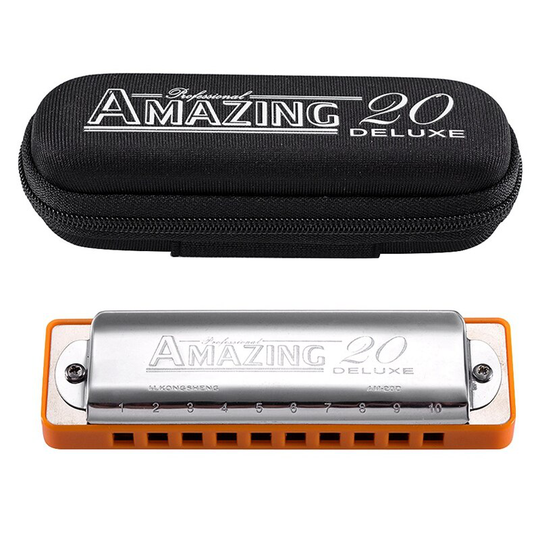 Kongsheng Verbazingwekkende 20 Professionele Harmonica 10 Gaten Blues Harp Mondharmonica Sleutel Van C Hars Kam Muziekinstrument