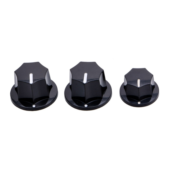 3 Stks/set Bass Plastic Knoppen Standaard Voor Jazz Bass Zwarte Gitaar Snaren Knop