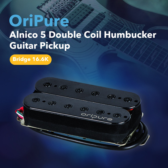 Oripure Brug Elektrische Gitaar Pickup Hoge Output Vintage Alnico 5 Humbucker Pickup Zwart, Solid & Sterke Geluid