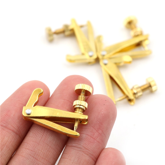 4 Stks/partij Golden Plated Viool String Tuner Fijne Tuner Richter Onderdelen Fit 3/4-4/4 Viool Onderdelen Accessoires