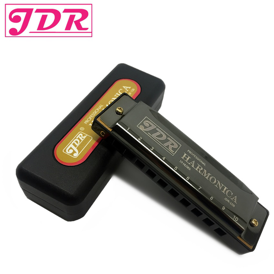 JDR Diatonische Standaard 10 Hole Harmonica Mondharmonica Met Case Harp Melodica Muziekinstrument Sleutel Van C voor Blues Rock jazz Folk