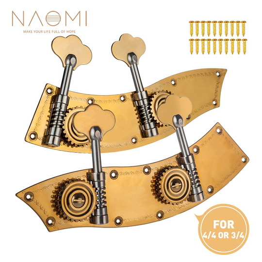 3/4 4/4 Upright Bass Dual Tuner Machine Bass Pinnen 4/4 3/4 Dubbele Bass Stemsleutels Hoofd Winder Pinnen Set
