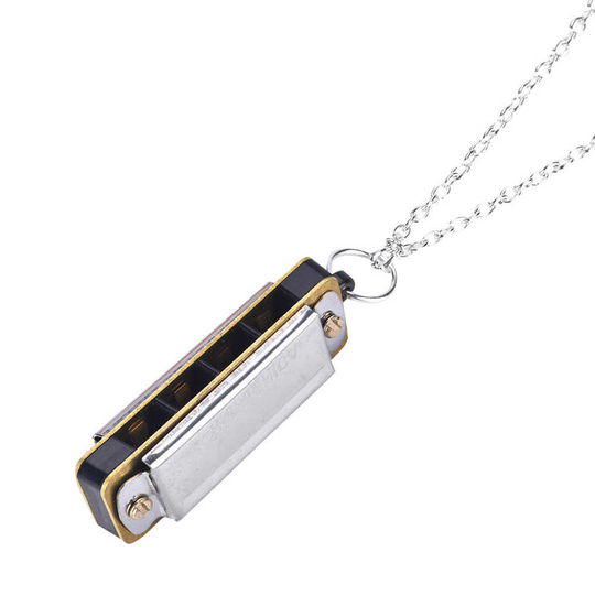 Mini Harmonica Ketting 4-Hole Harmonica Muziekinstrument Ketting Vrouwen Mannen Sieraden Speelgoed