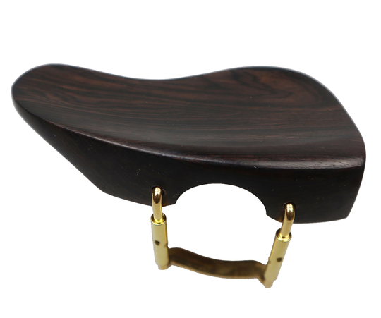 1 Stuks Full Size Ebbenhout Viool Chin Rest 4/4 Chinrest Installeren Gouden Klemmen Schroef