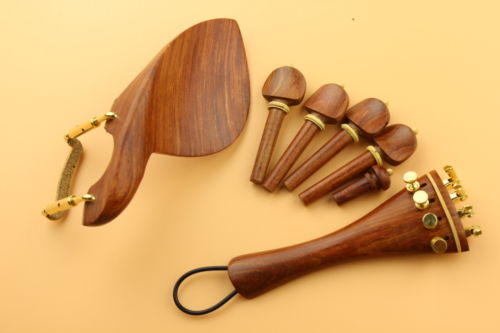 1 set palissander Viool onderdelen 4/4 full size, viool accessoires