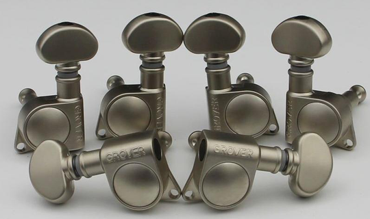 Grover 3L + 3R Gitaarmechanieken Tuners Sub licht kleine handvat