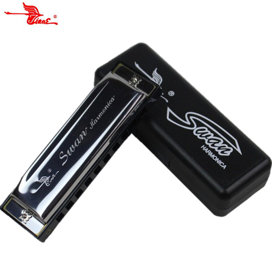 10 gaten Swan Harmonica Diatonische Blues Harp C Sleutel Houtblazers muziek instrument Mondharmonica voor Blues Rock Land Folk Melodica
