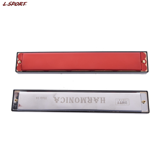 24 Hole Tremolo Harmonica/ C Sleutel Polyfonie Harmonicon Mond Orgel Dubbele Rij Voor Musical Beginner